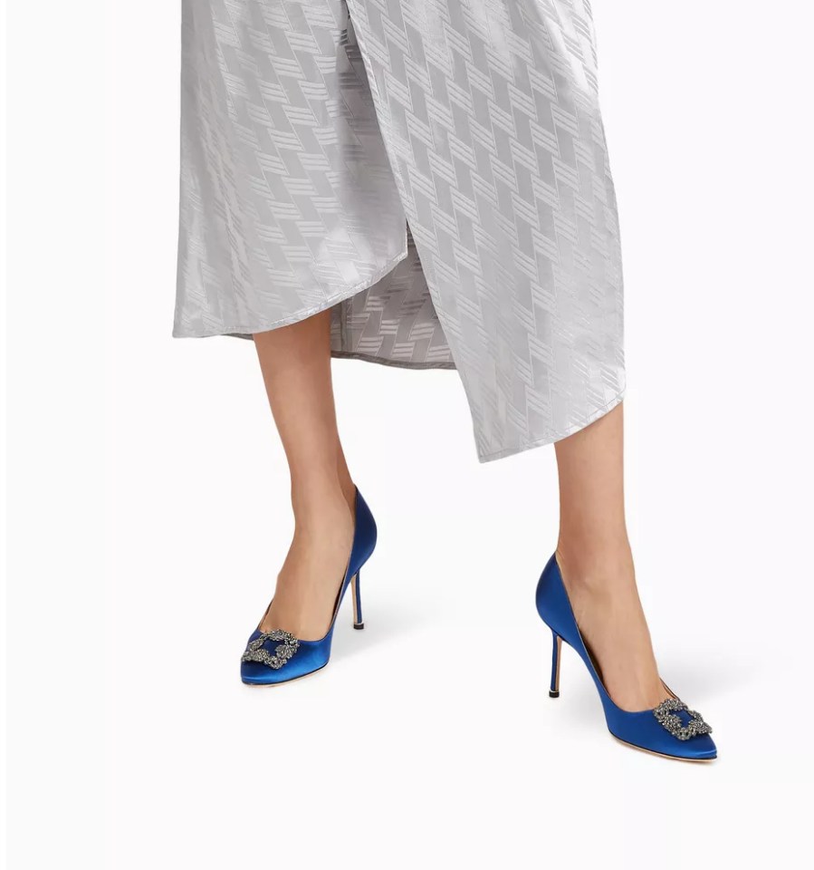 Hangisi Mavi Saten 10Cm Stiletto