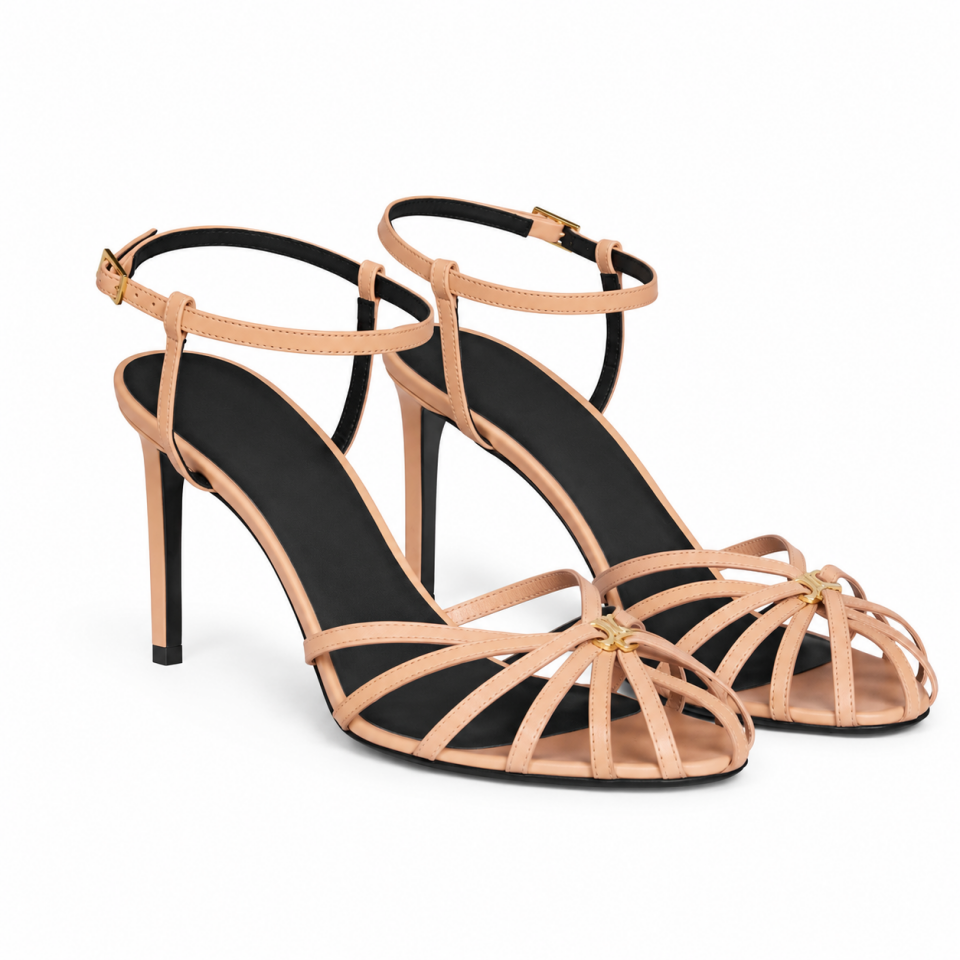 Juli Ten Deri Metal Logo 10CM Sandalet