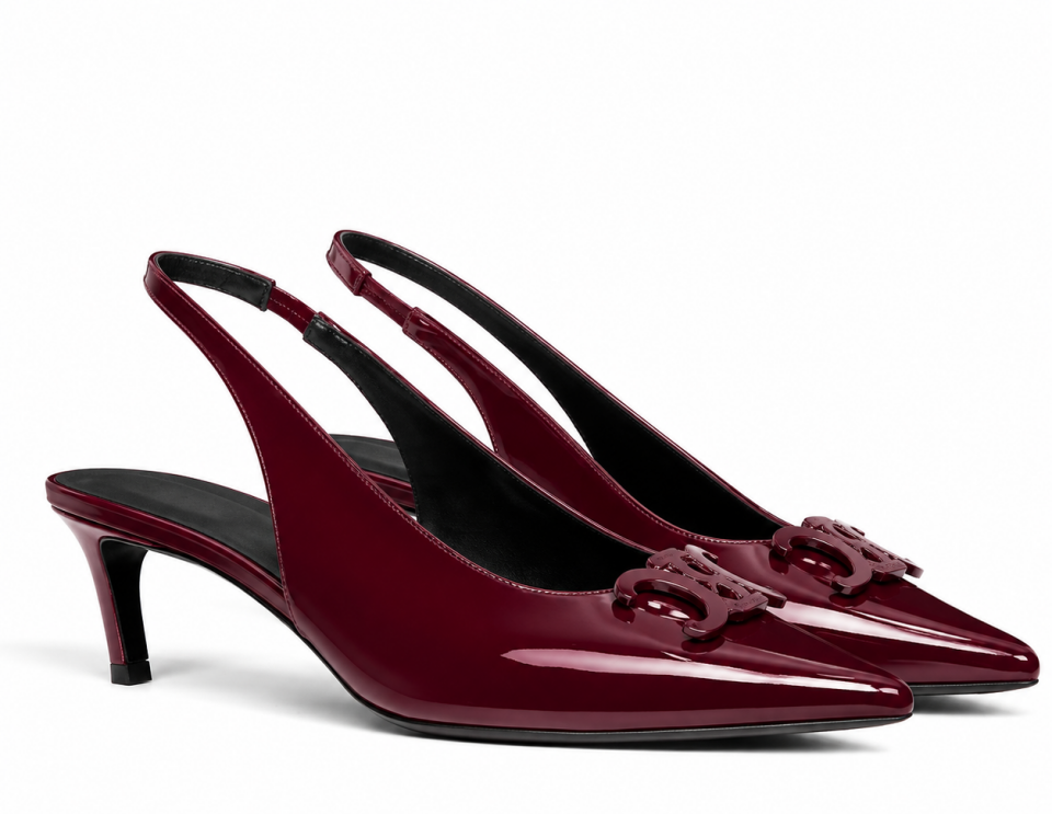 Aveline Bordo Rugan Deri 5CM Stiletto