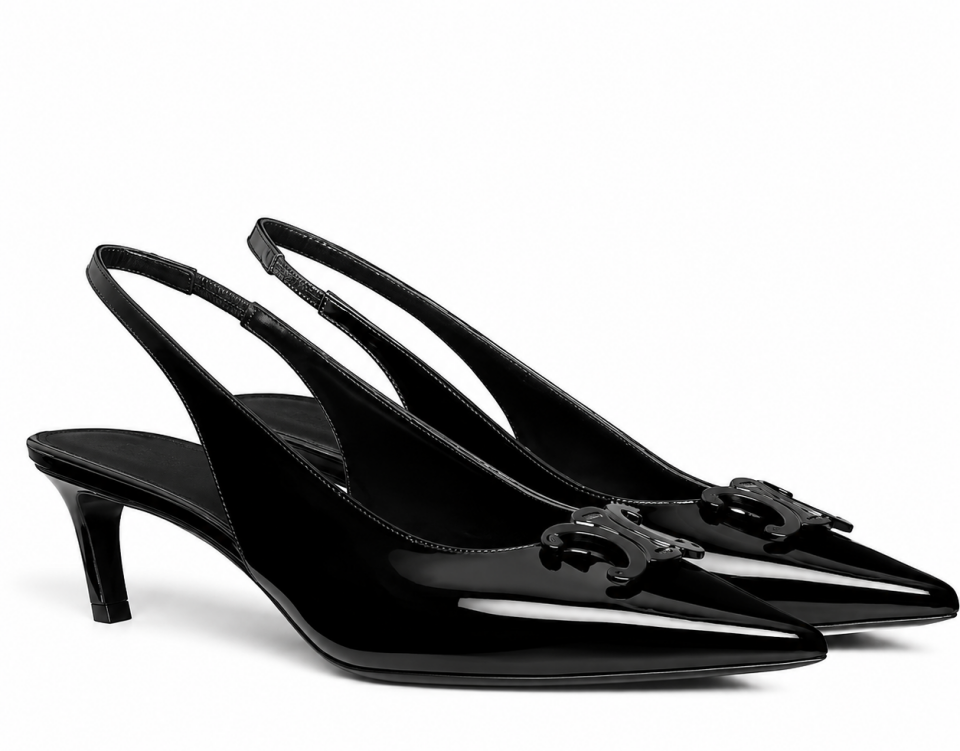 Aveline Siyah Rugan Deri 5CM Stiletto