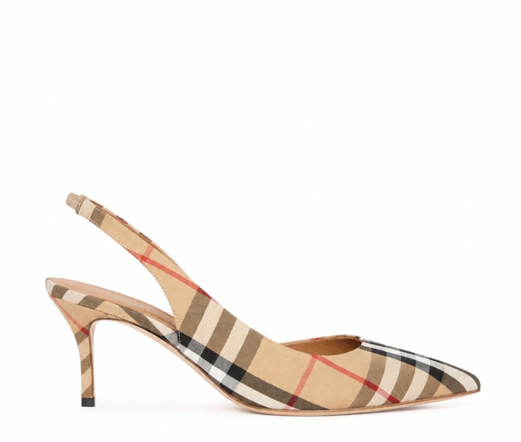 Canvas Ekose Kumaş 6CM Stiletto