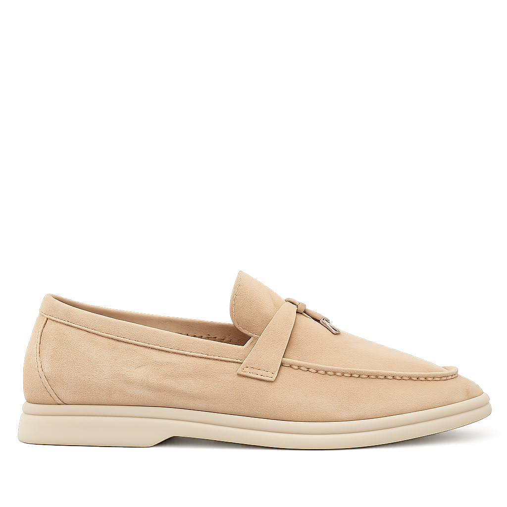 Bej Süet Loafer