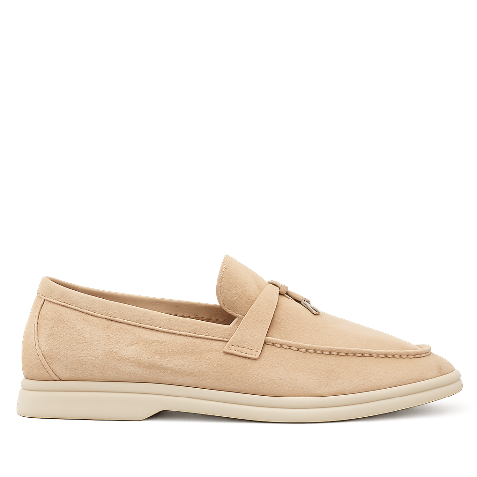 Bej Süet Loafer