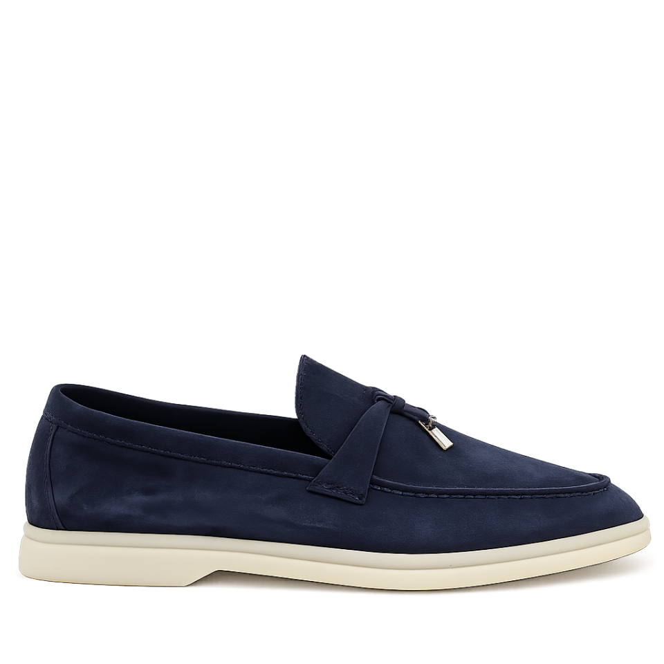 Lacivert Süet Loafer