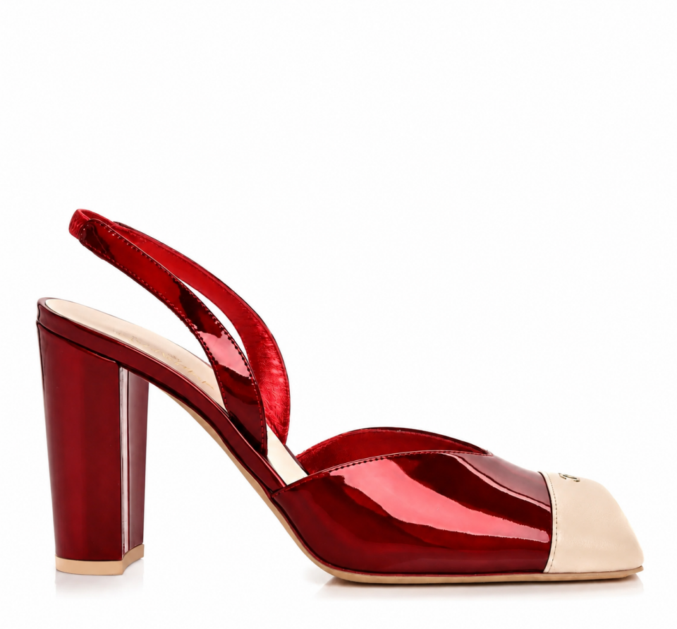 Metalik Deri 9CM Açık Stiletto