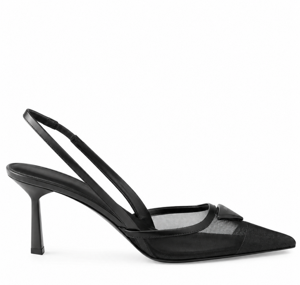 Siyah Deri Siyah File 7CM Stiletto